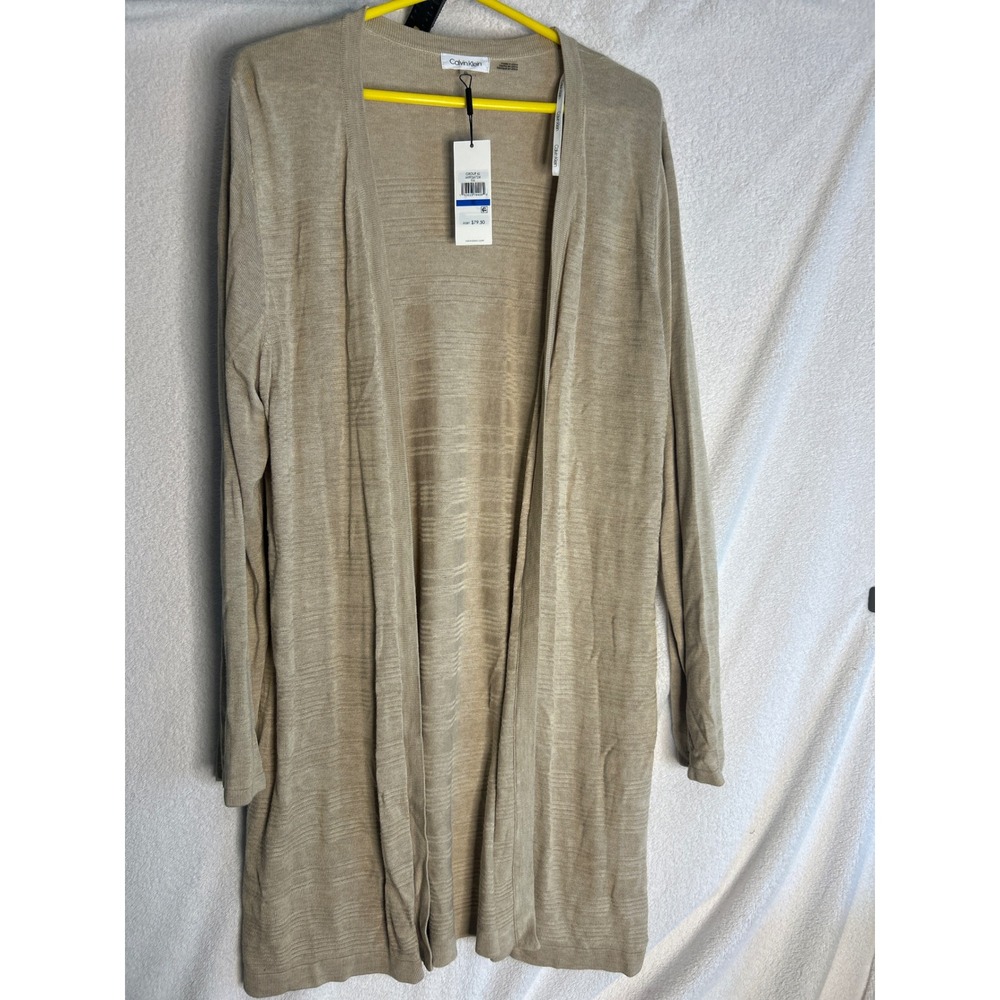 Bundle Calvin Klein Womens XL Front Longline Cardigan Sweaters Tan
NWT & Black